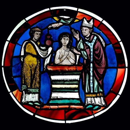 Fragment witraża paryskiej Sainte Chapelle