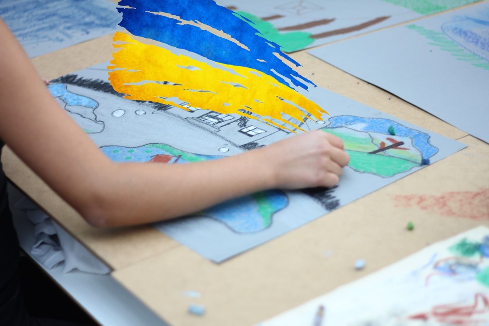 Rysunek wykonany przez dziecko na zajęciach plastycznych.