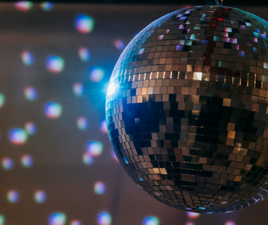 Zdjęcie kuli dyskotekowej.