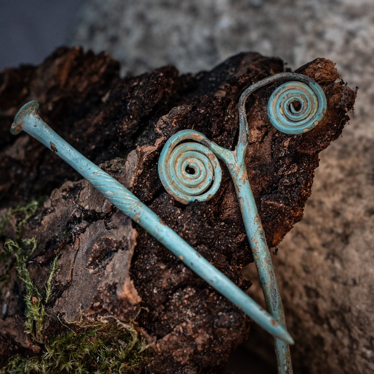 Na zdjęciu scytyjskie szpile z brązu. Fot. Michał Święcicki.