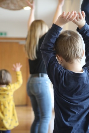 Na zdjęciu fragment warsztatów dla dzieci.