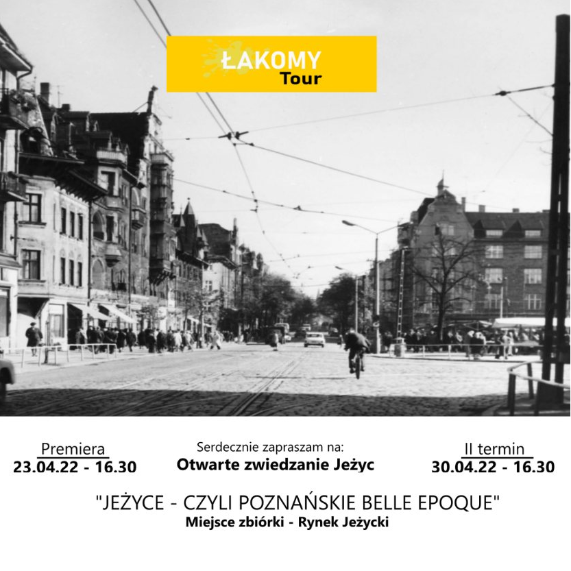 Archiwalna fotografia okolic ulicy Dąbrowskiego i rynku Jeżyckiego.